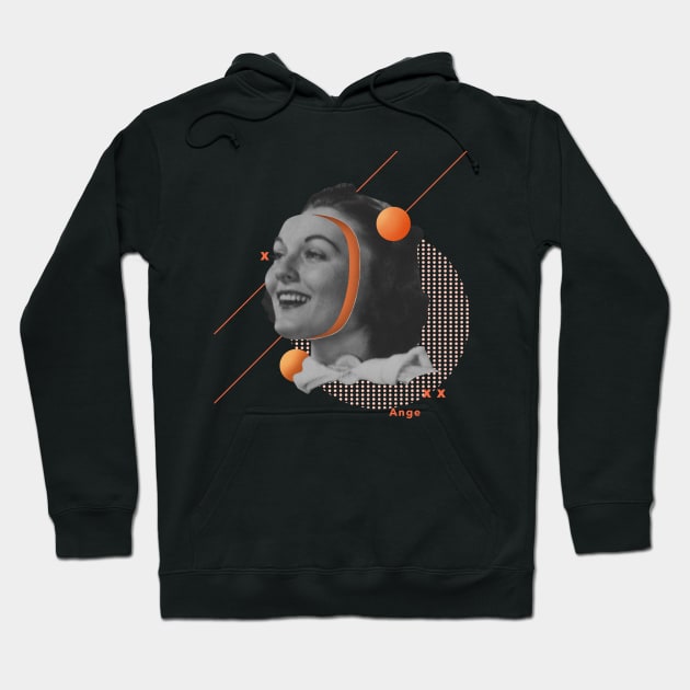 Surrealistic Orange Woman Zesty Art with a Hidden Message Hoodie by Ken Adams Store